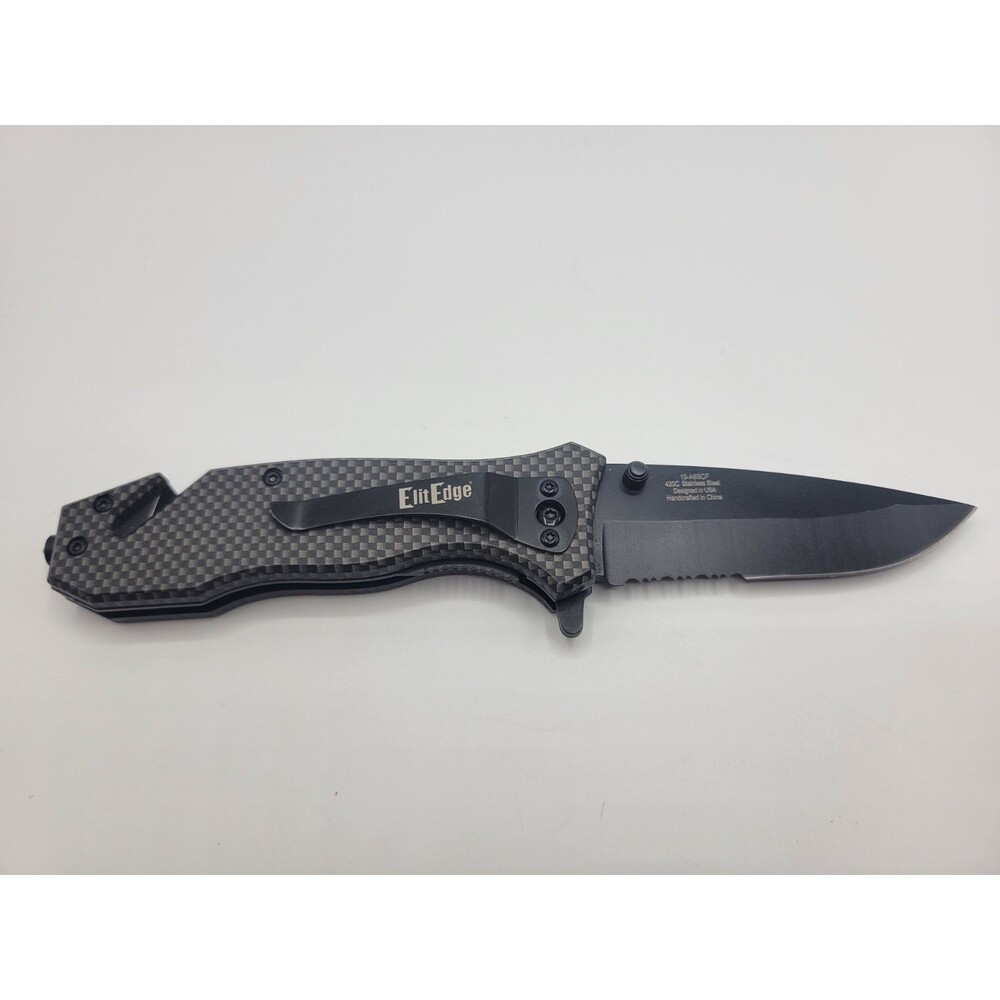 Elite Edge Military-Tactical-Rescue-Outdoor Knife 420 c Stainless Steel NIB